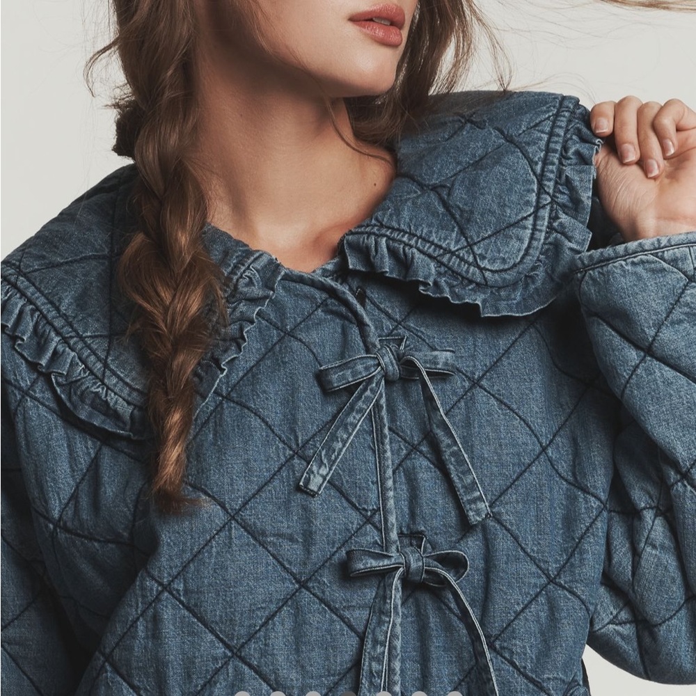 Anthropologie/ The Hazel Quilted Chambray
Jacket by Maeve - Picture 4 of 7